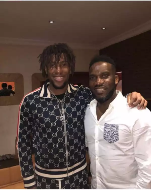 Alex Iwobi Pictured With His Uncle, Jay Jay Okocha